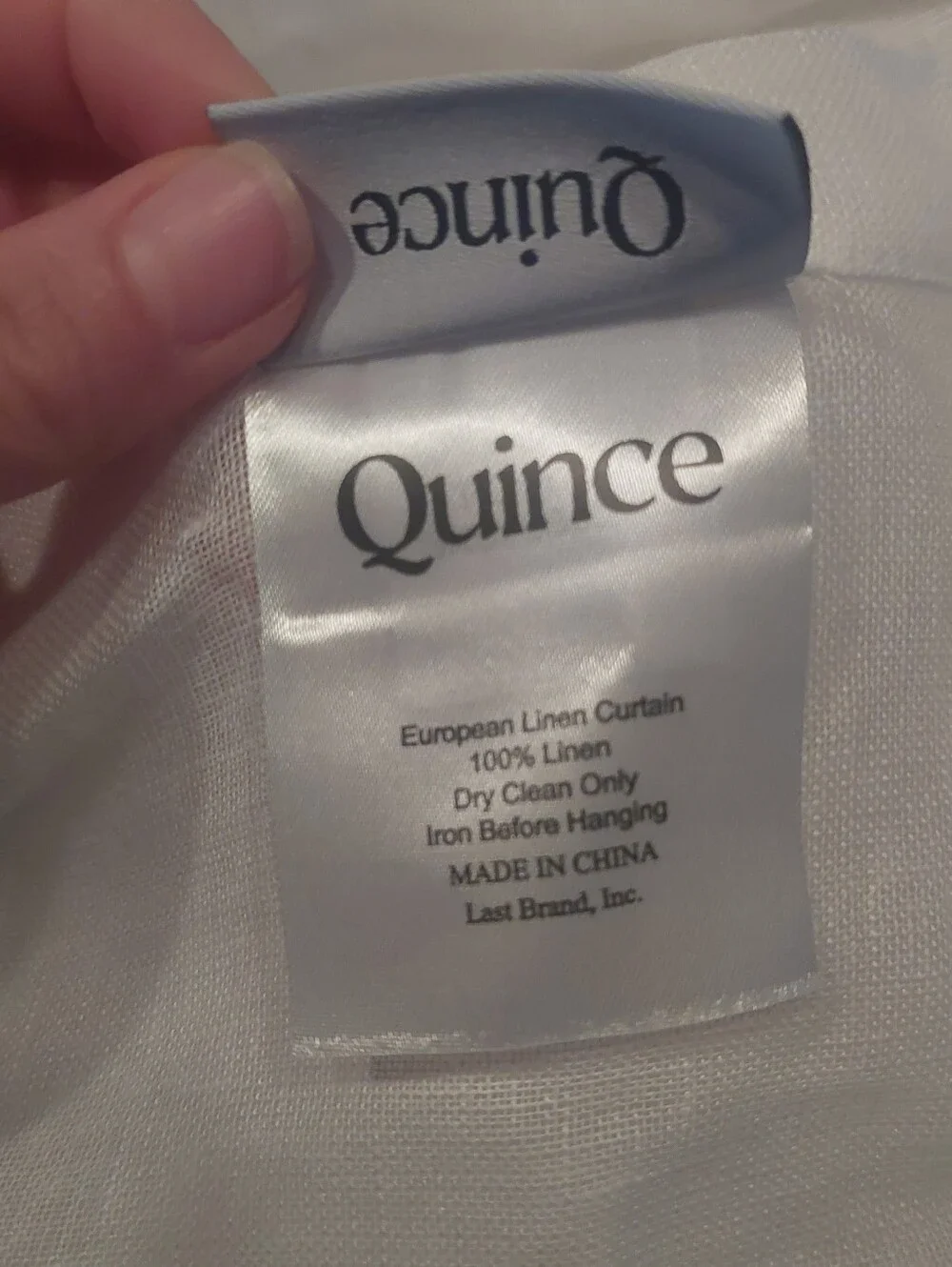 NWT! Quince 100% Linen White Sheer Curtains, 48